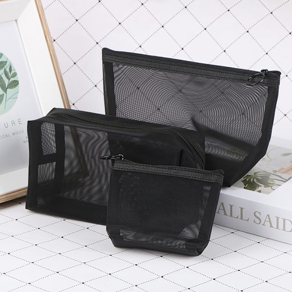 Mesh - case organizer säilytyspussi vetoketjullinen hygieniatarvike Travel 2(triangle large)