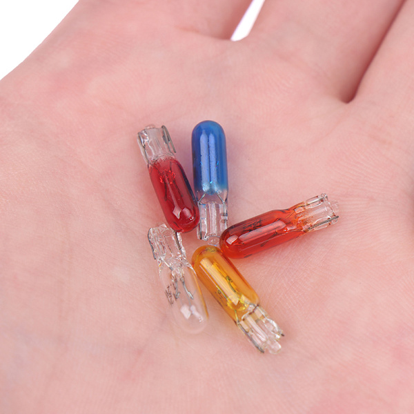 10 stk T5 12v 1.2w bil halogen instrumentlys Instrumentbræt pære Orange