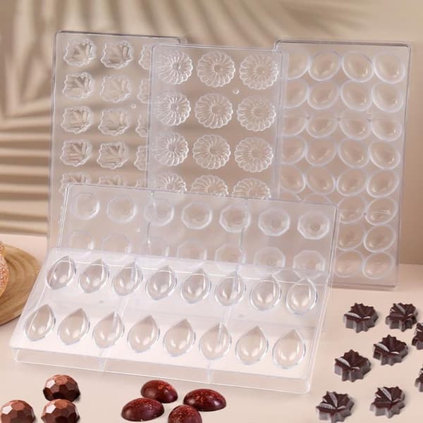 Professionel chokoladeform i plast, gennemsigtig, håndlavet kugle A8