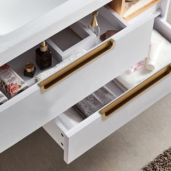 Innfelte sammenleggbare håndtak i sinklegering for skap og skuffer A2