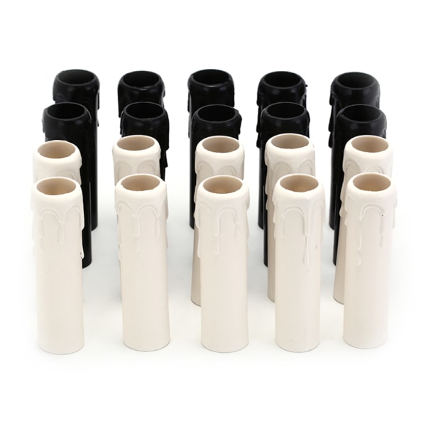 10 stk Plast drypp lysrør for lysekrone lyspære deksler White 7902 | White  | Fyndiq