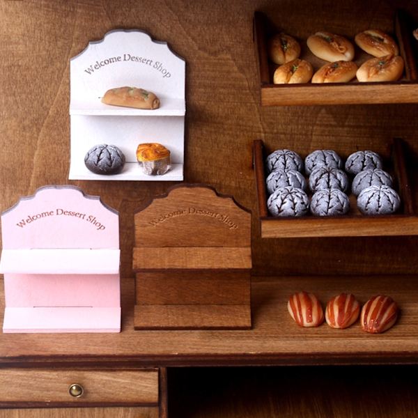 1:12 Dockhus Miniatyr Förvaringshylla Väggmonterad Welcome Rac White