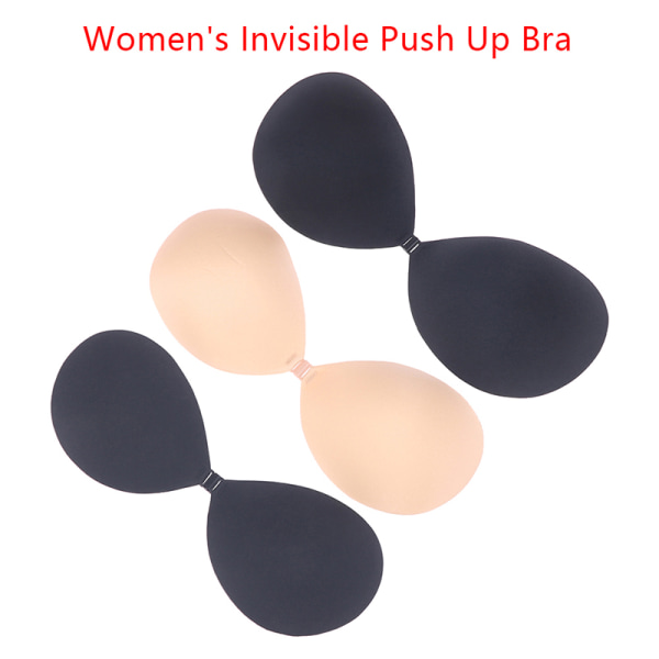 Dame-BH Invisible Push Up-BH Sømløs frontlukking Sticky Nude A