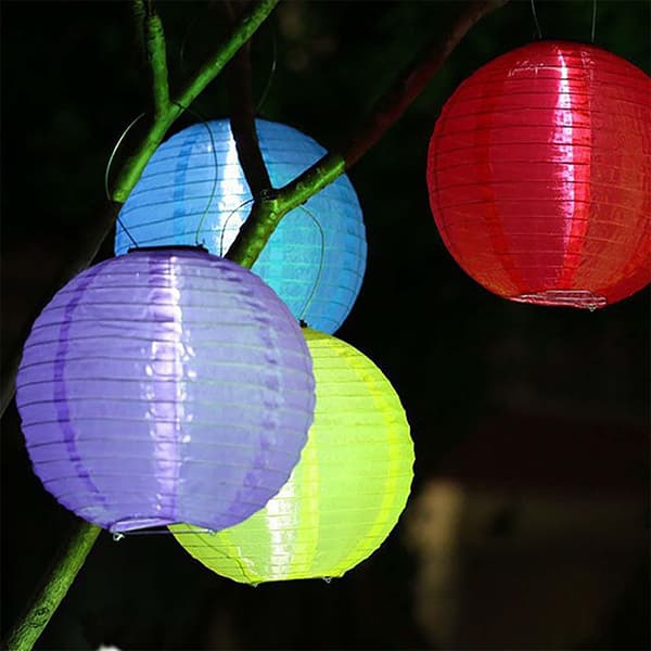12 tommers vanntette solcelledrevne lanterner Lantern LED-lampe ut D