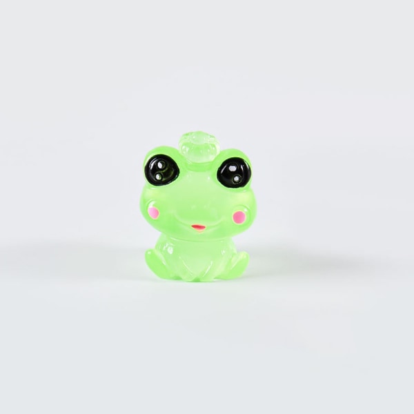 Mini Luminous Frog Ornament Animal Doll Dollhouse Car Micro Lan A1