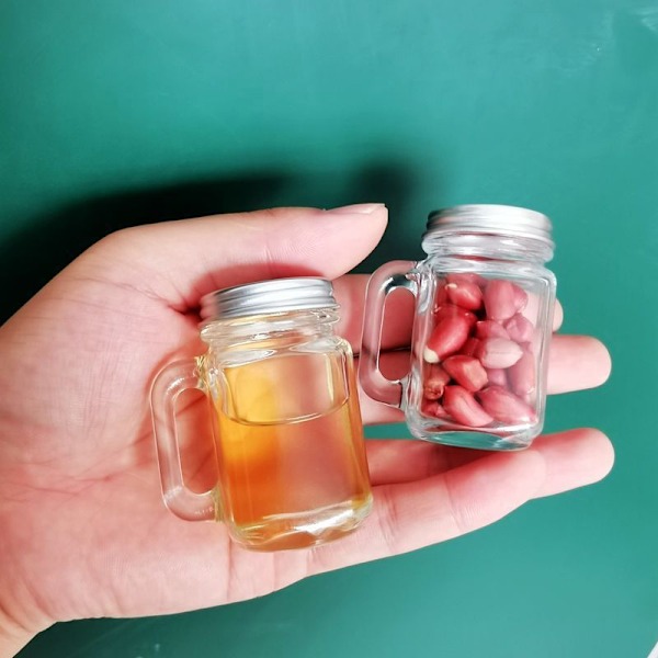 Mini Krukke for Syltetøy Honning Bærbar Lekkasjesikker Kaffe Melk Juice Bot 1PC