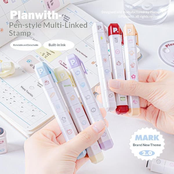 Kawaii Mark Multilink Mood Stamp og INS Style Journal Scrapbook A2