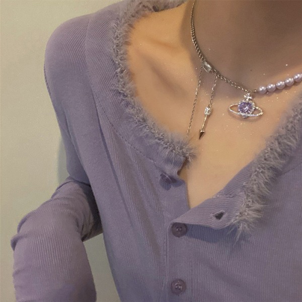 Uusi muoti Keinohelmi Choker Kaulakoru Collarbone Chain P