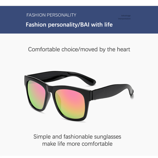 Nye firkantede solbriller med lille stel til mænd til udendørs kørsel A3