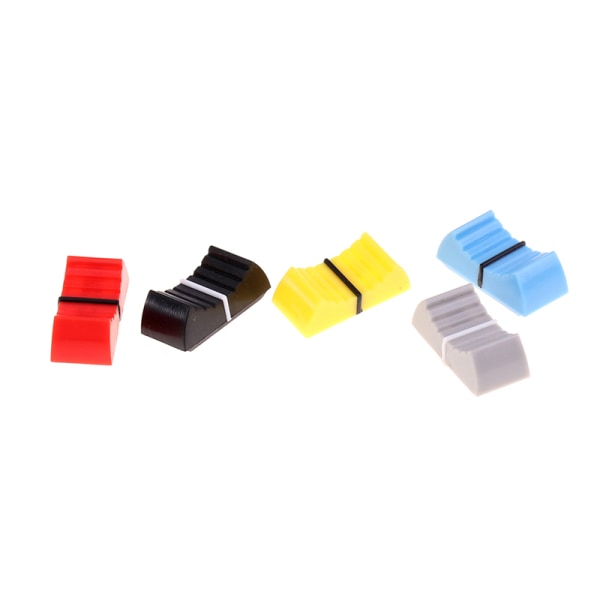 10 STK Fader Knob Cap Touch Sensitive Slider Ribbed Mixer Desk S Black