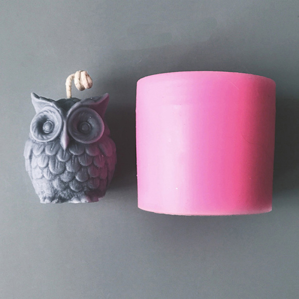 3D Ugle Lysestøbning Silikoneform til Lysfremstilling DIY Håndlavet