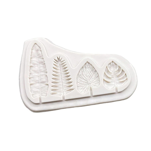 Palmebladssilikone Sugarcraft Form Harpiksværktøj Cupcake Bagning M