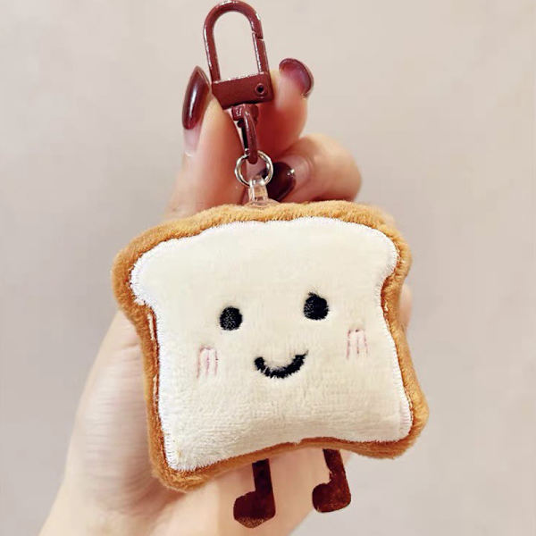 Toast Bread Avaimenperä Cartoon Pehmo Doll Riipus avaimenperä Char