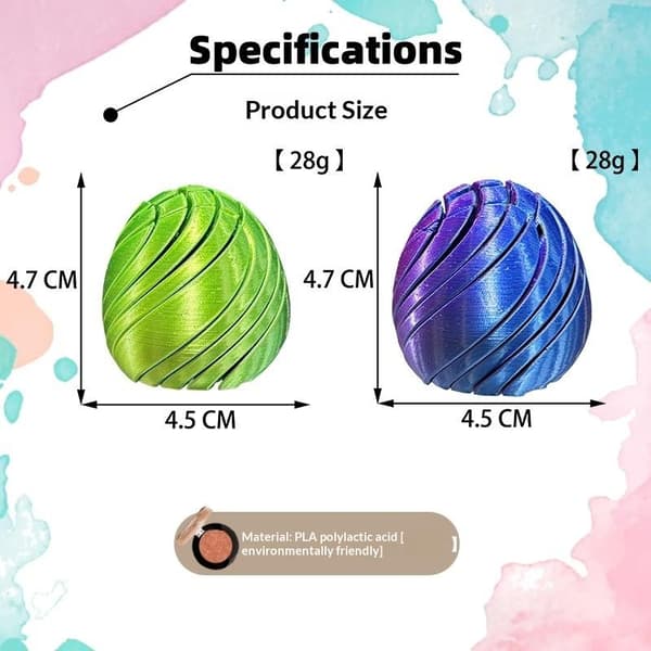1 st Slime Ball Leksak 3D-printad Twistsphere Gear Liquid Flow Ba A3