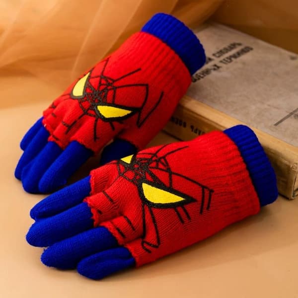 Spider-Man Marvel Kids Varma Stickade Handskar 5-10 år Daglig Red
