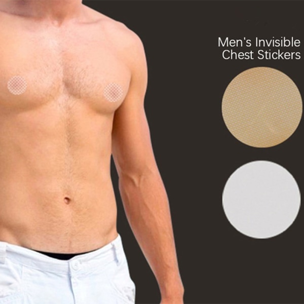 Mænd Nipple Cover selvklæbende klistermærker BH Pad Bryst Kvinder Invisib Brown