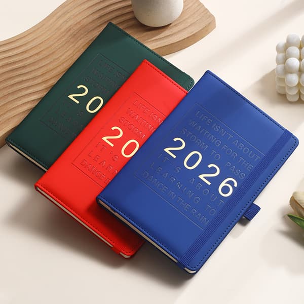 2026 Planner A5 Agenda PU-omslag Notesbog Tidsplan Forretningsorga A8
