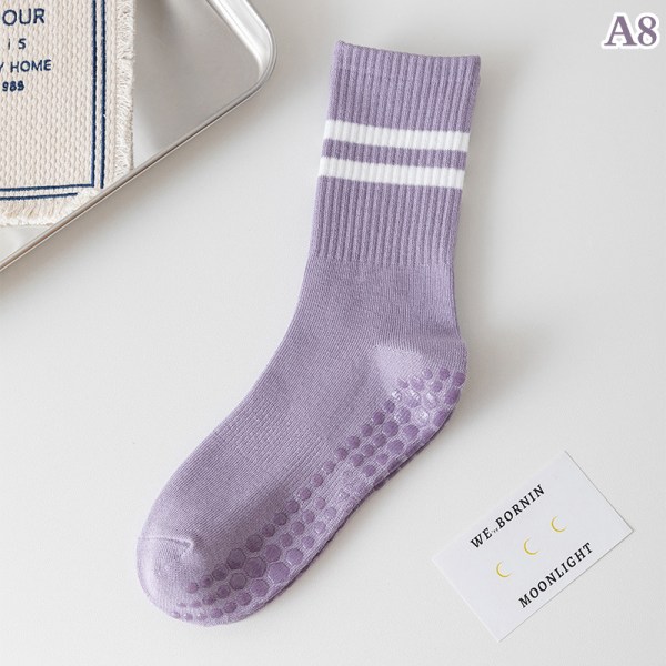 Lämpimät korkealaatuiset sidejooga-sukat liukumattomat nopeasti kuivuvat Dampin Purple