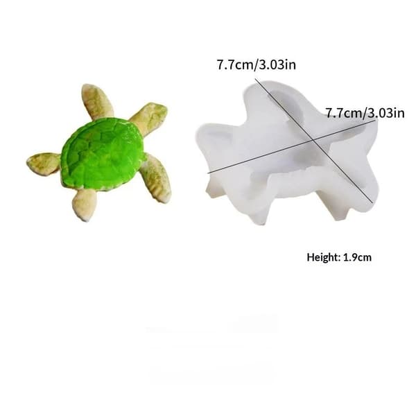 3D skilpadde silikonform havdyr harpiksstøpeform for DIY A2