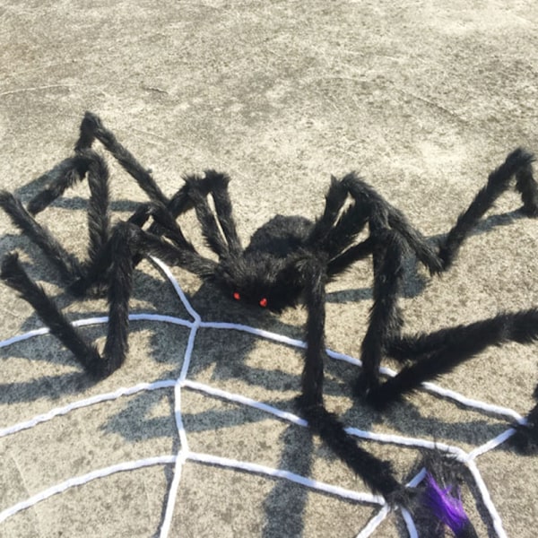 30/50cm/75cm Suuri Musta Pehmolelu Hämähäkki Halloween-juhlan Koristeet 30cm