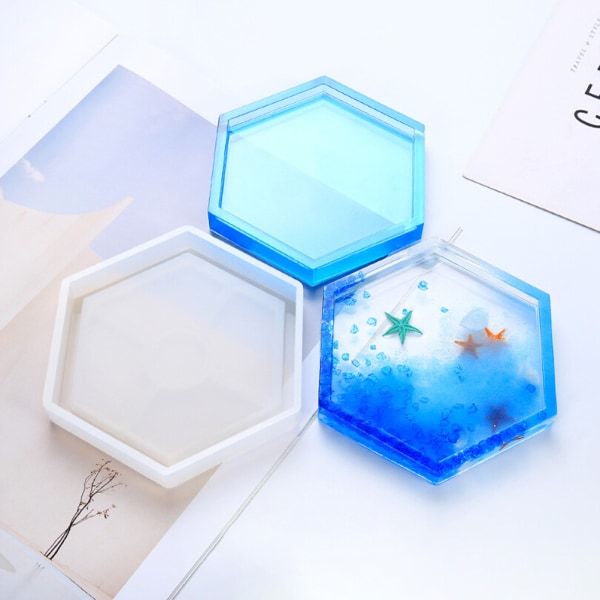 Underlägg Resin Silikon Cup Mat Pad Form Hexagon