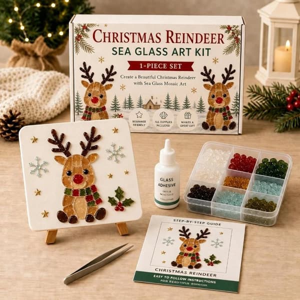 1 set DIY havstema sjöglas mosaik konstkit med levande anim A36