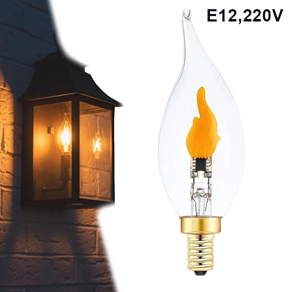 Välkkyvät liekkilamput E12/E14/E27 LED Välkkyvä liekki D A2