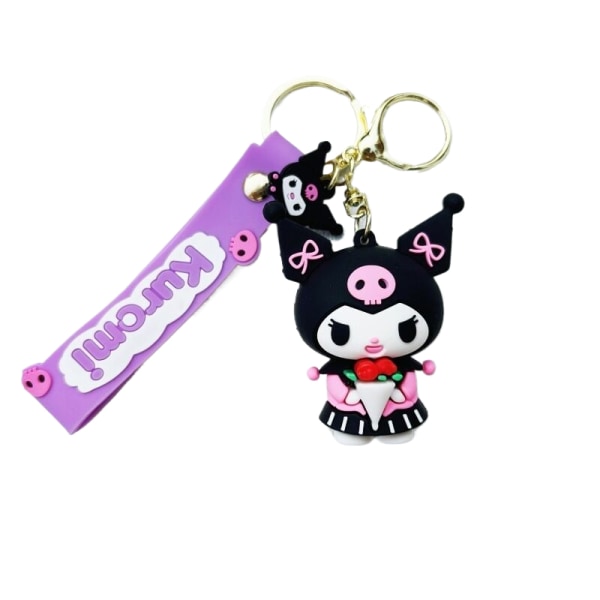 Sanrio Kuromi e Cartoon Doll Pendant Bilnøglering Skoletaske Deco A5