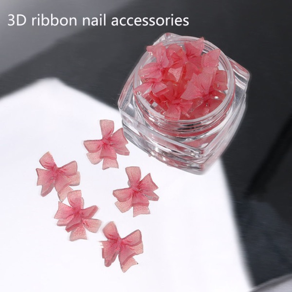 10 st 3D färgglad liten hartsfjäril DIY-dekoration för nagel Pink