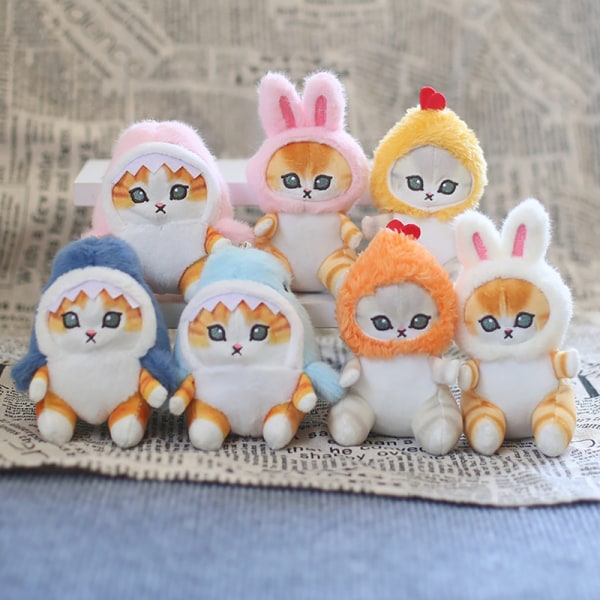 Ny Kawaii Shark Cat Plys Soft Plys Plys Animal Shark Cat Green