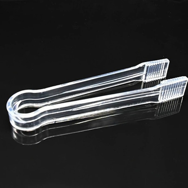 1 Stk Plast Køkken Is Tænger Servering Tong Cube Sugar Clip Gra Transparent