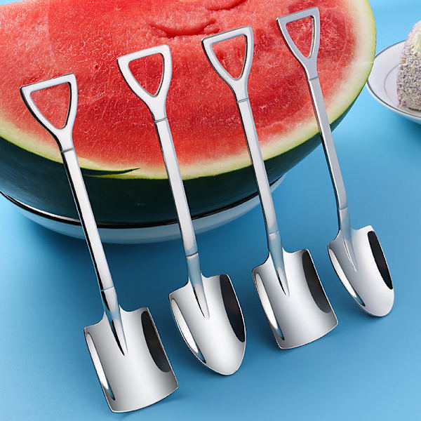 Kaffeskje Lery Sett Rustfritt Stål Retro Jern Spade Ice Cre A