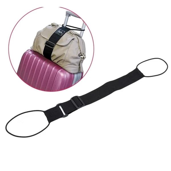 Justerbar elastisk bagagerem Bärrem Bagage Bungee B Black