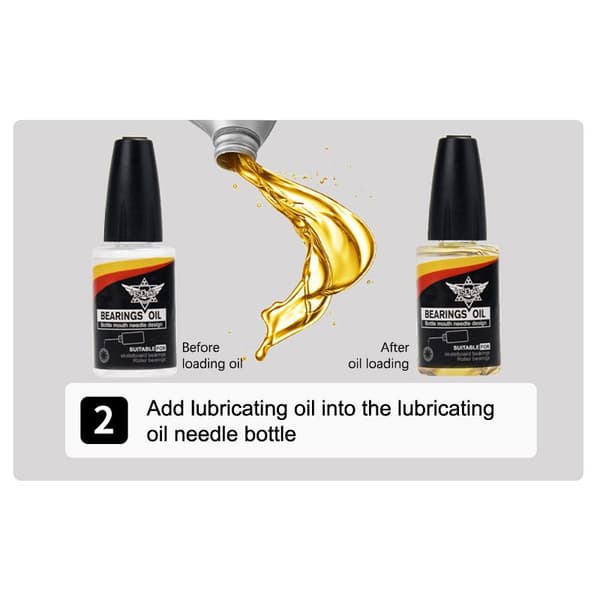 Skateboardlager Smøreolje 20ml Smøremiddel Lager 2PCS