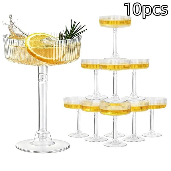 Plastik Champagne Tower 6OZ Plastikvinglas Ubrydelige