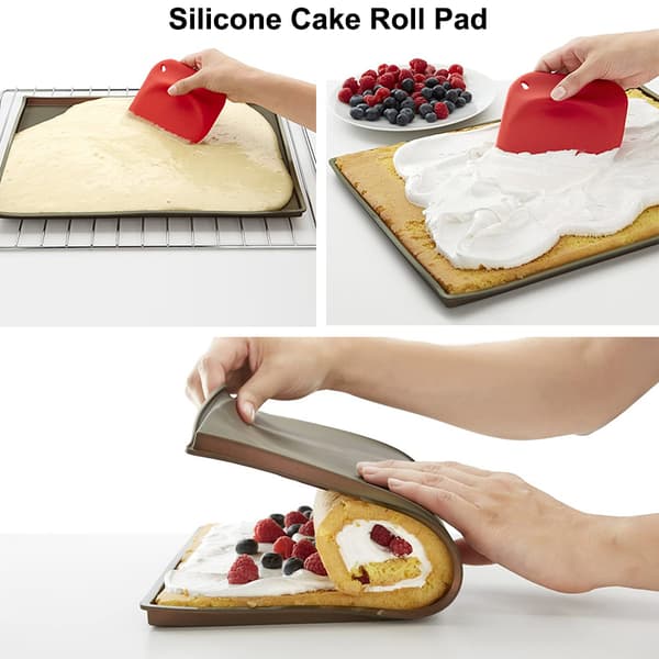 1 stk multifunktionel silikone kagerulle måtte non-stick bageform Coffee B