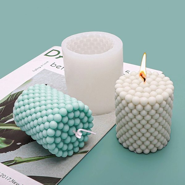 Silikone Håndlavet Clay Tools Cylinder Candle Mould Art Wax Cake A
