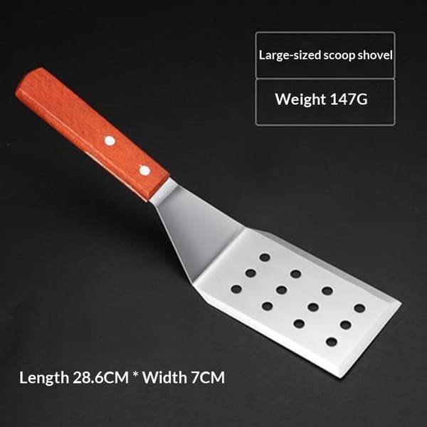Spatel och grillskrapa i rostfritt stål, non-stick, hållbar A1