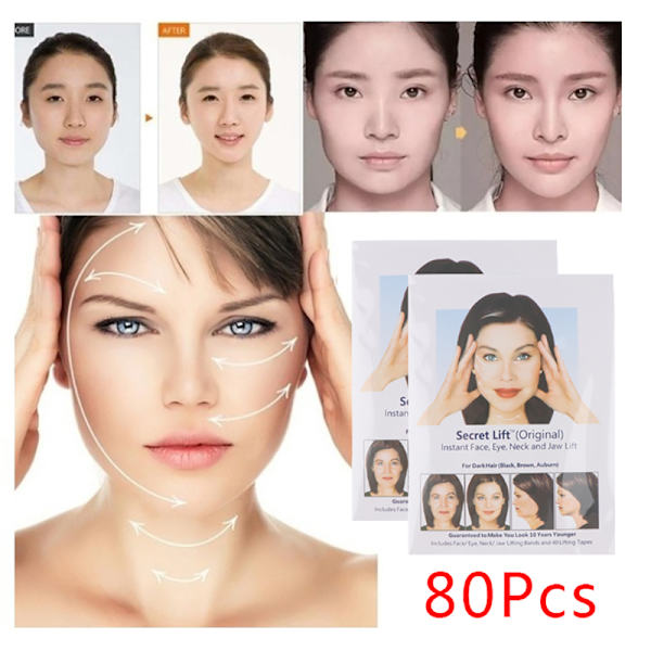 80 kpl / set Invisible Thin Facial Line Wrinkle Skin V Face