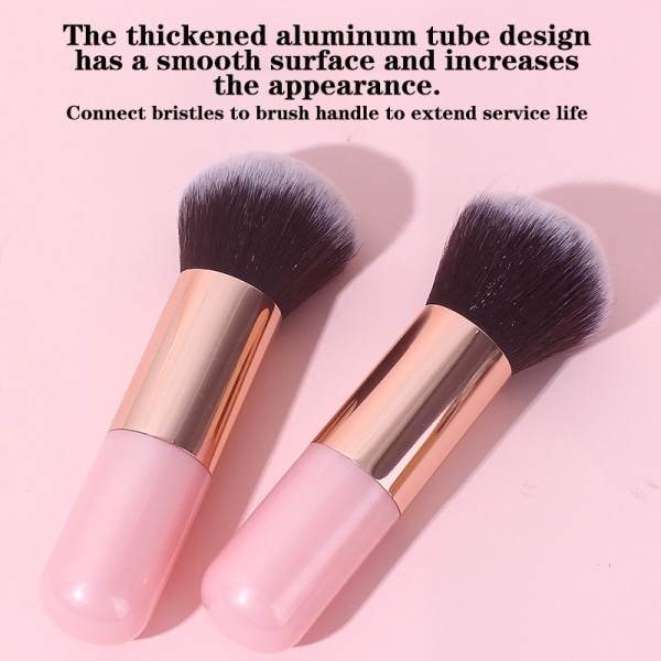 1 kpl vaaleanpunainen/violetti kahva isokokoinen meikkisiveltimen poskipuna Pink Foundation Brush