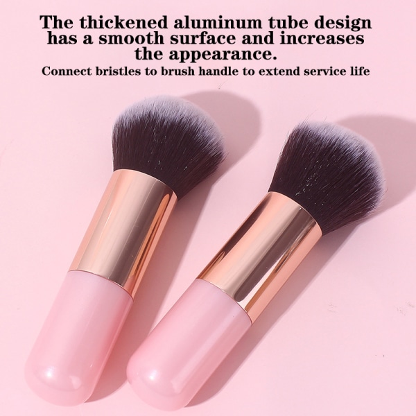 1 stk Rosa/lilla håndtak Big Size Makeup Brush Foundation Blush Pink Loose powder brush