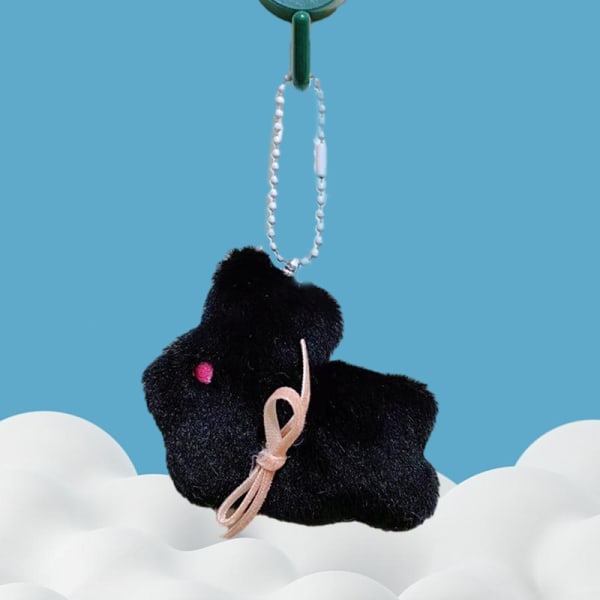 e Jade plysj nøkkelring Doll Pendant Bilnøkkelring Charms Bag Des Black