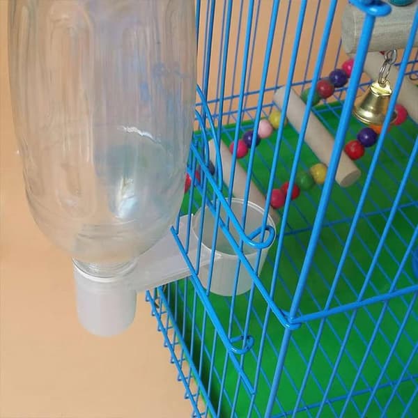 Plastik kæledyrsfugledrikker, foderautomat, vandflaskekop, kat, kylling, Pi Clear 10pcs