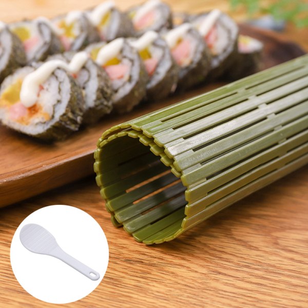 Grøn Plastic Sushi Kimbap Sushi Roll Making Rice Diy sticks Ro