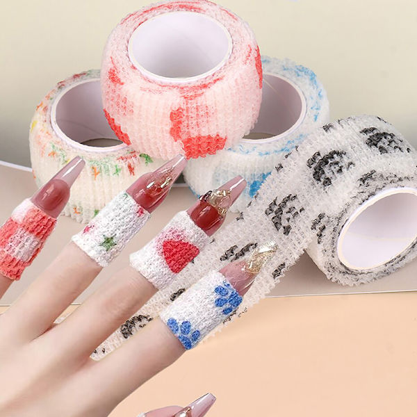 Nail Finger Protection Bandage Flex Anti UV Åndbar Wrap Tap 2.5cm*4m