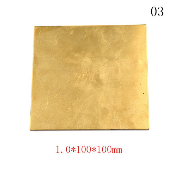 Messing metall tynn plate folieplate 1.0*100*100mm