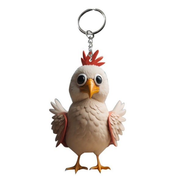 Cartoon Animal Chicken Rooster Series hänge akryl nyckelring A1