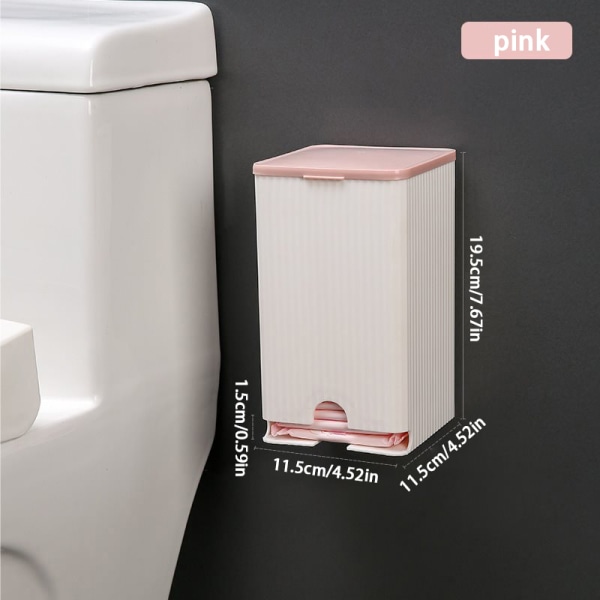 Väggmonterad förvaringslåda för sanitetsbindor Förvaring av mjukpapper B Pink
