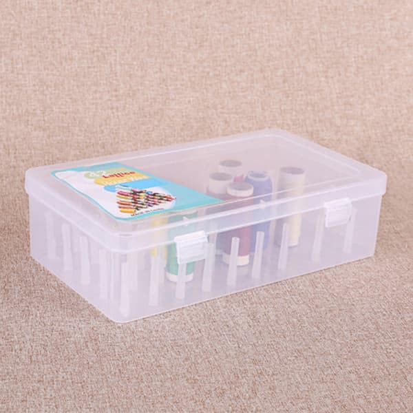 42 Axis Sytråd Box Transparent Wire Lagring Organizer