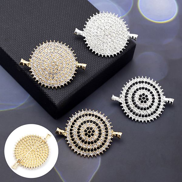 Kreative krystalbrocher Pins Broche Cardigan Faste seler Dre C